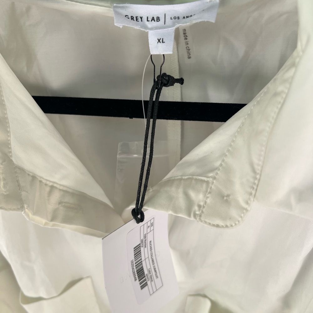 Grey Lab Cream Button-Up Romper - Picture 6 of 7